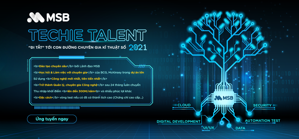 MSB TECHIE TALENT - DIGITAL DEVELOPMENT